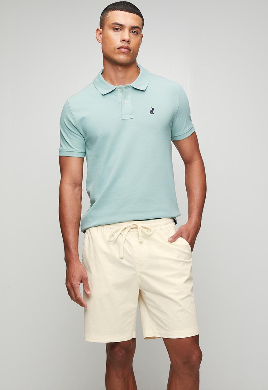 POLO - MENS PEACHED SHORTS ELASTICATED WB - Khaki
