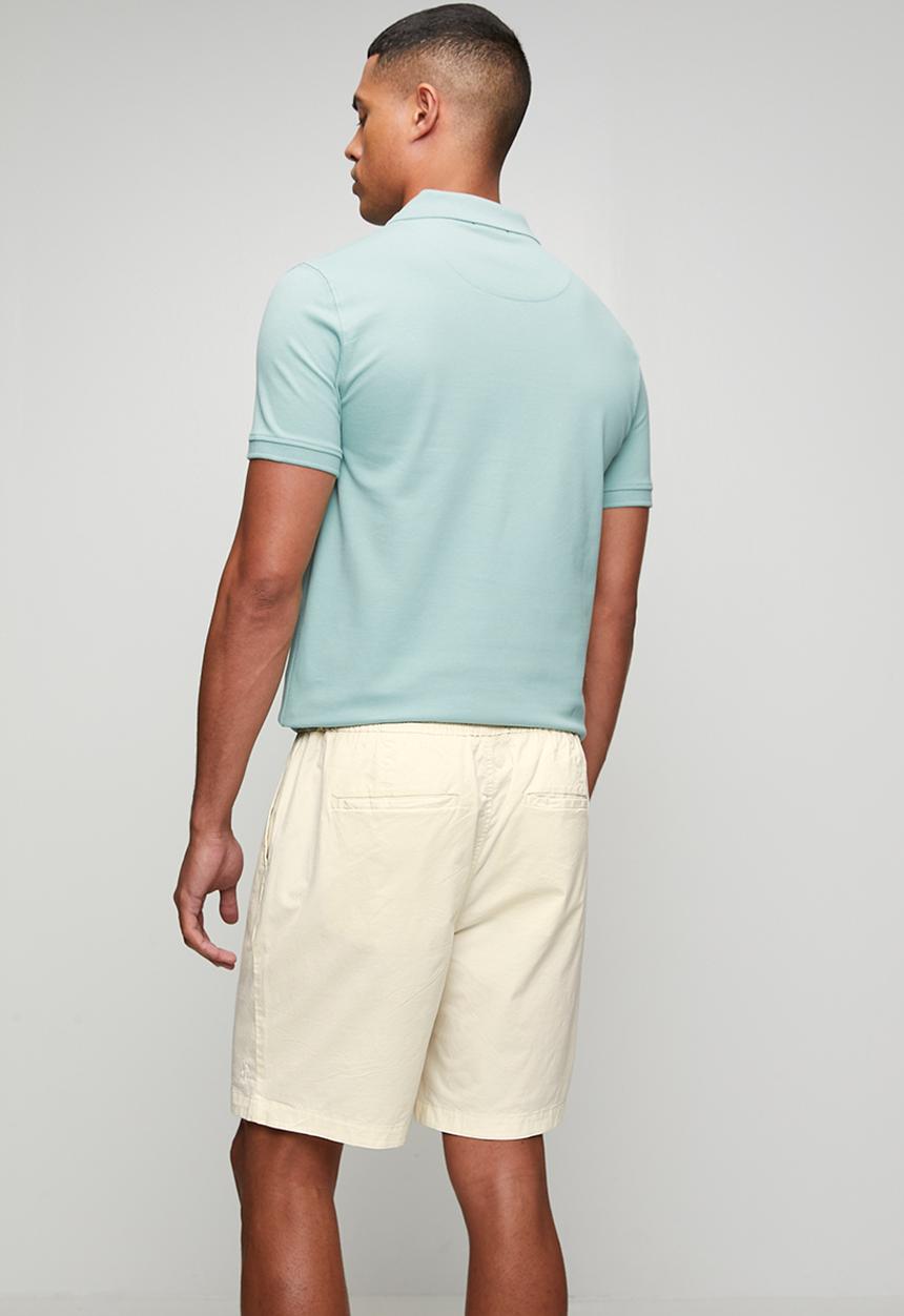 POLO - MENS PEACHED SHORTS ELASTICATED WB - Khaki