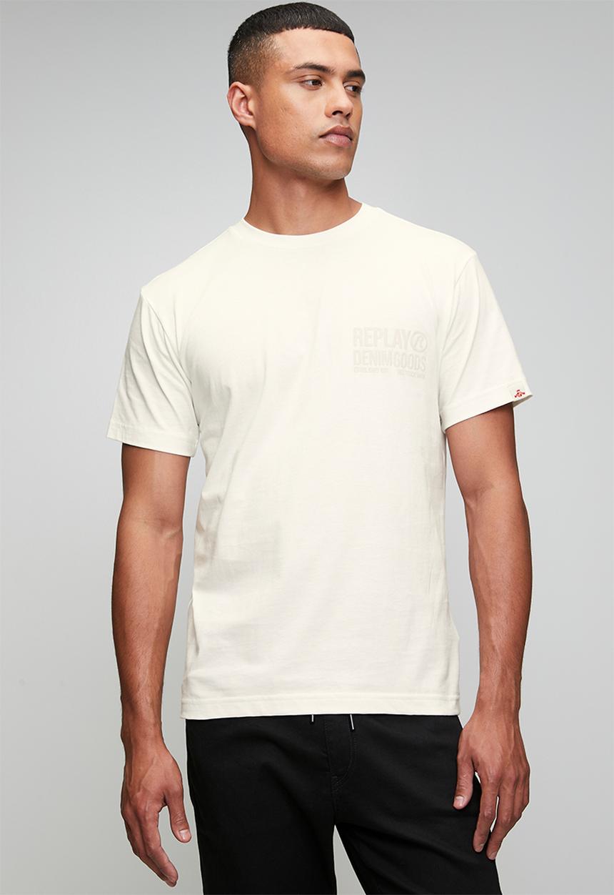 Replay - Logo T-Shirt - Natural White
