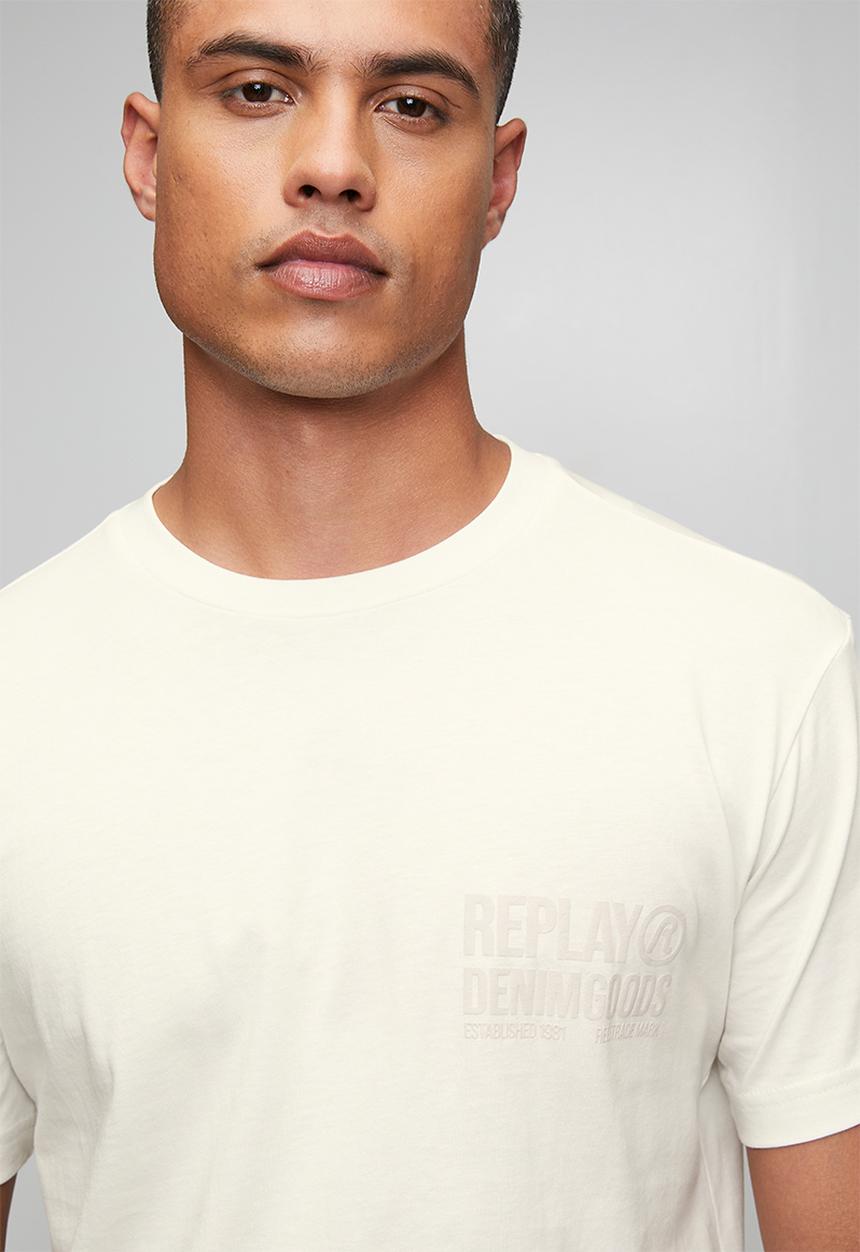 Replay - Logo T-Shirt - Natural White