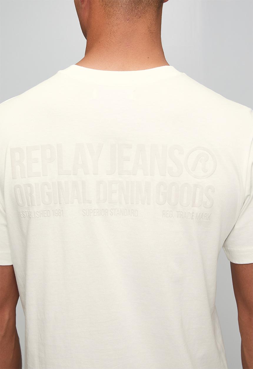 Replay - Logo T-Shirt - Natural White