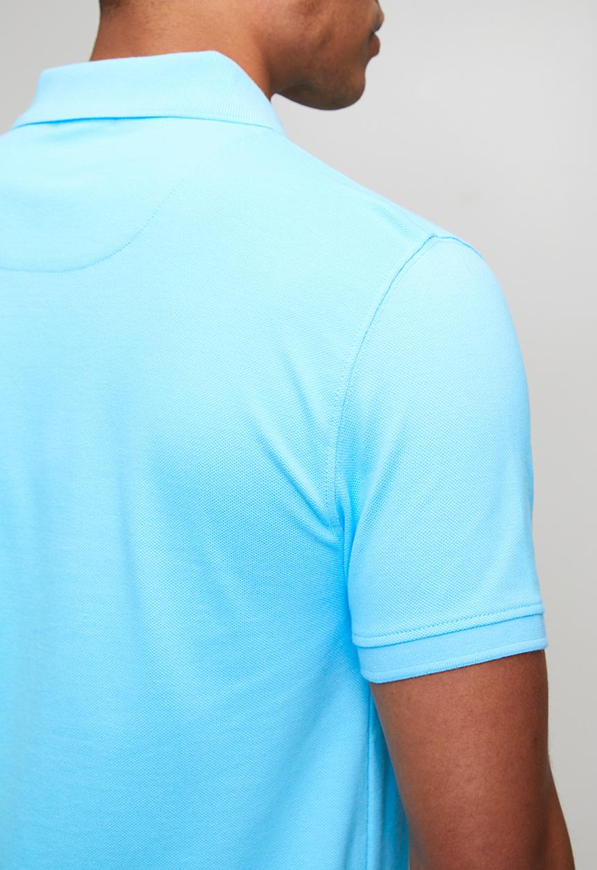 POLO - Mens essential pique short sleeve golfer - blue