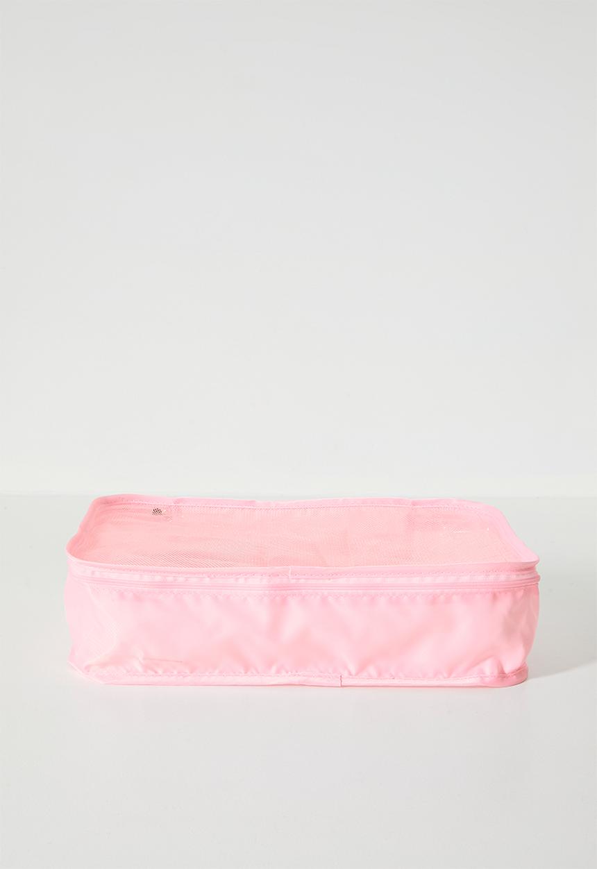 Pop Candy - 3pc mesh packing cube set - blush pink