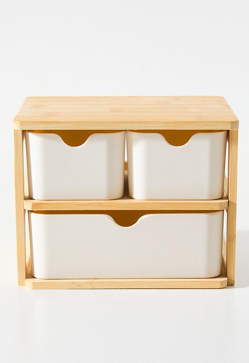 Bathroom Solutions - Bamboo 3 drawer organizer - Natural