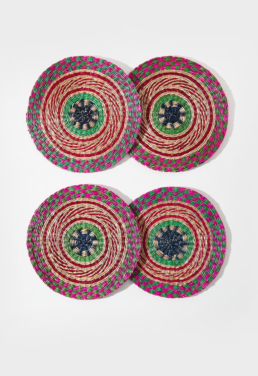 Excellent Houseware - Multi Placemat Set 4 - Pink