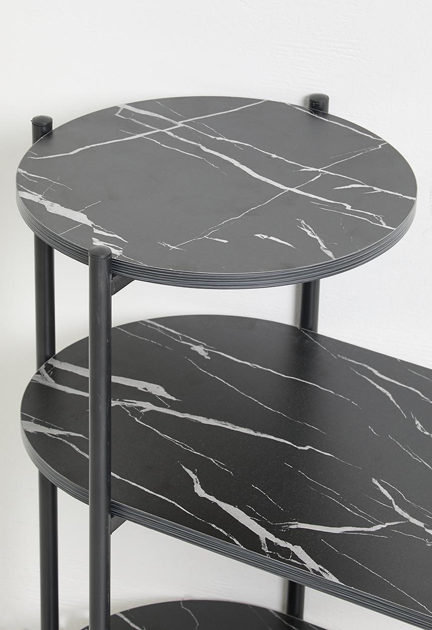H&S - Moss 3 Layer Side Table - Black