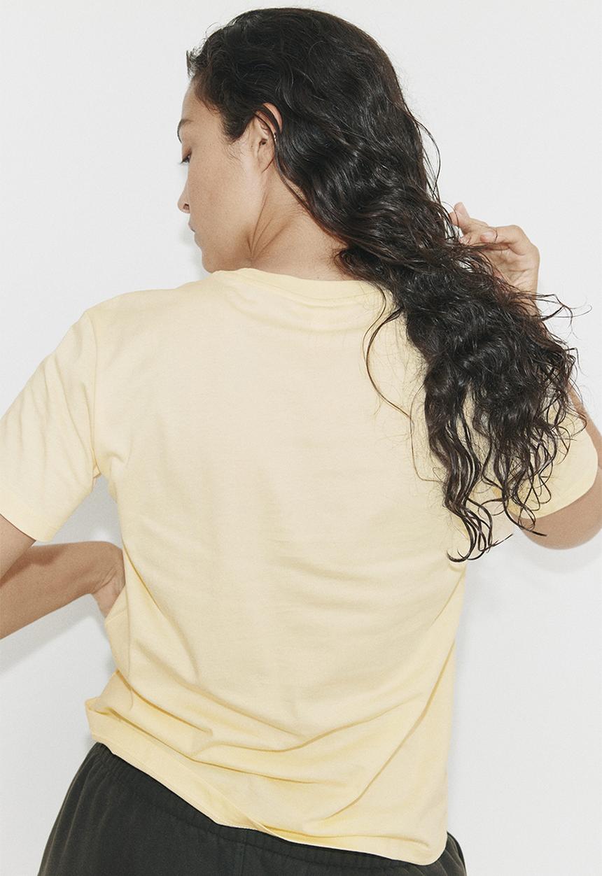H&M - Cotton T-shirt - light yellow