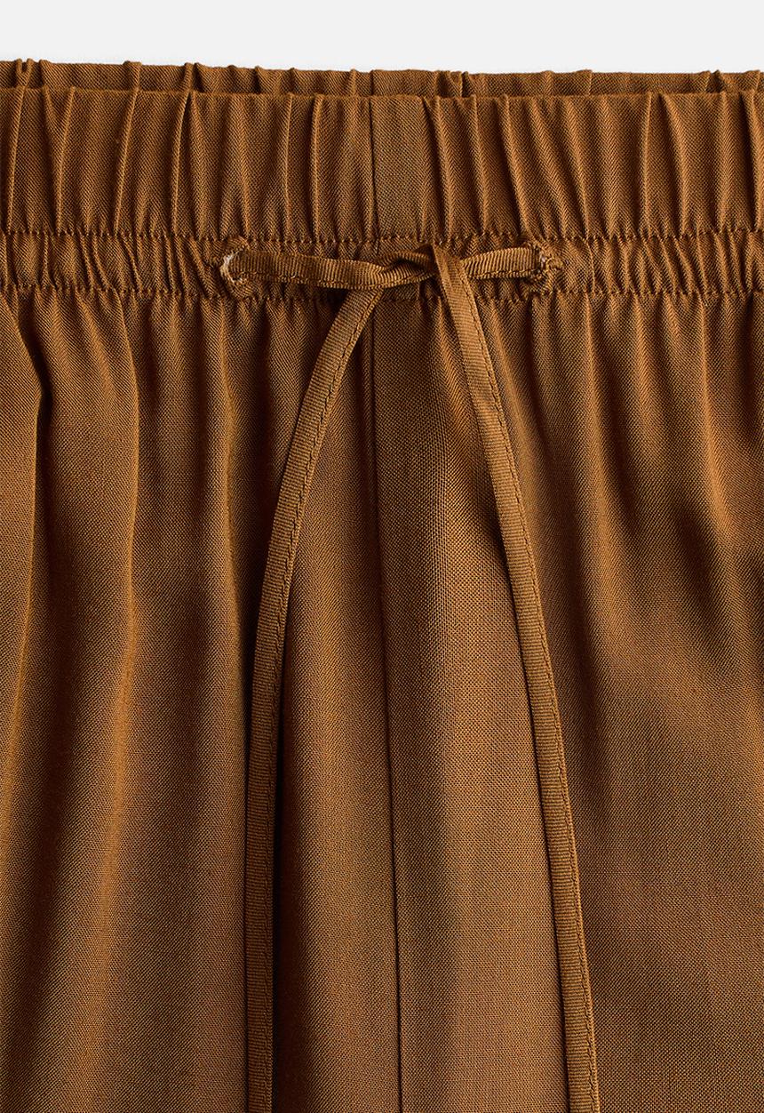 H&M - Wide pull-on trousers - olive green