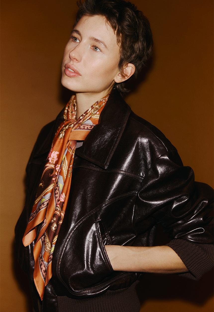 H&M - Patterned scarf - orange/paisley pattern