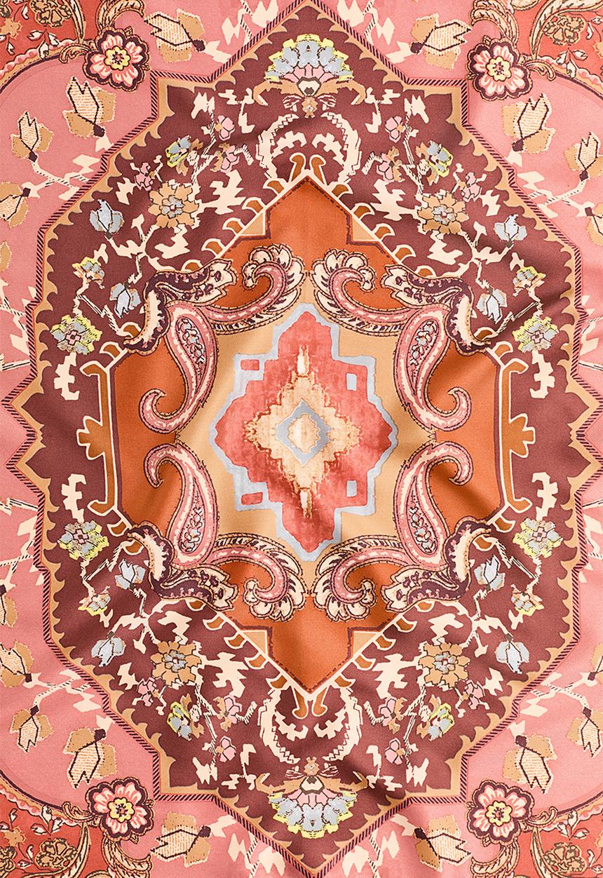 H&M - Patterned scarf - orange/paisley pattern