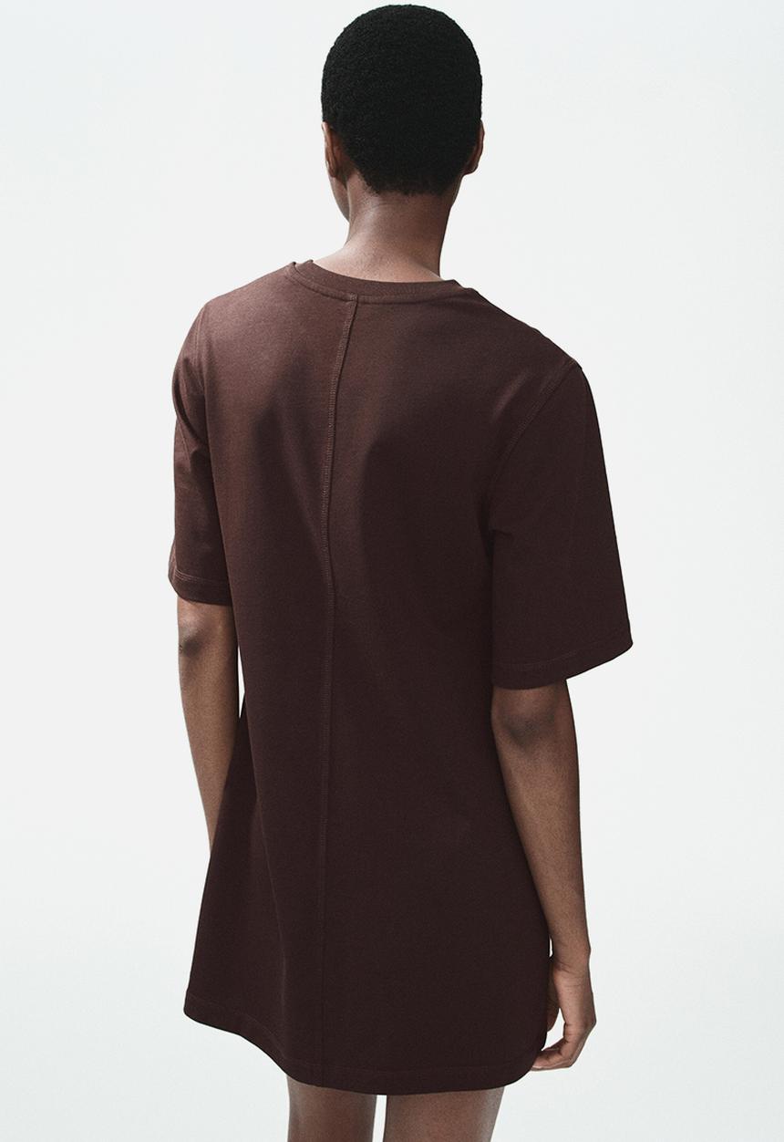H&M - Cotton t-shirt dress - dark brown