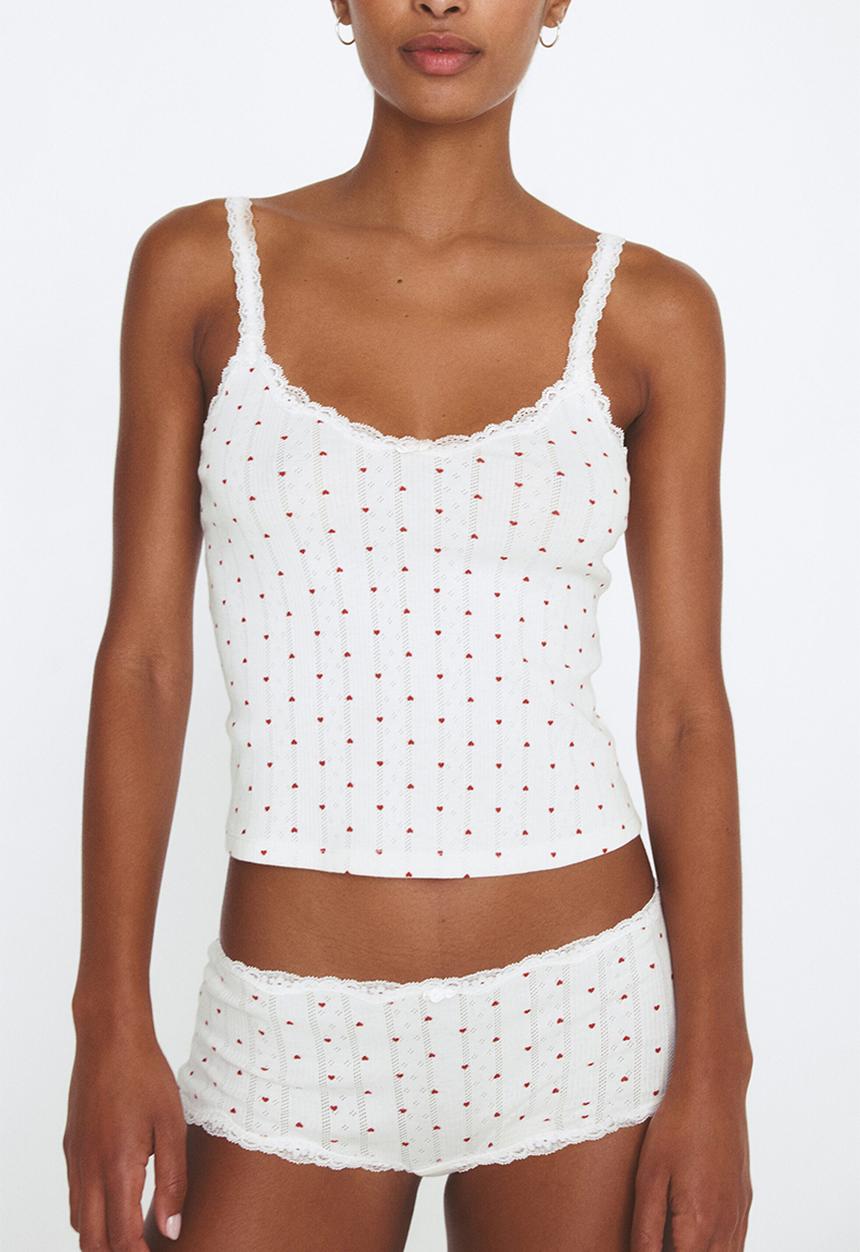 H&M - Cotton shortie briefs - cream/hearts