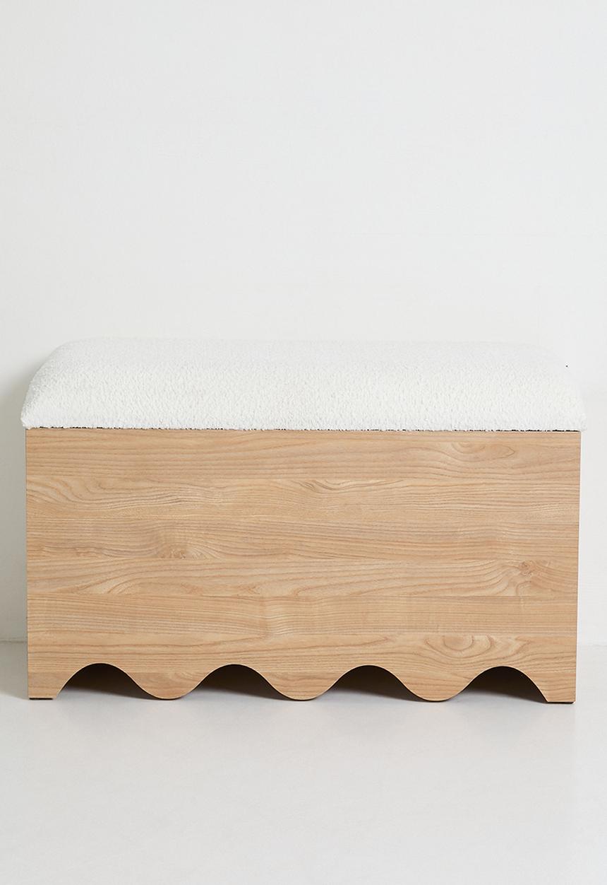Sixth Floor - Cloud Curvy Storage Ottoman - Natural