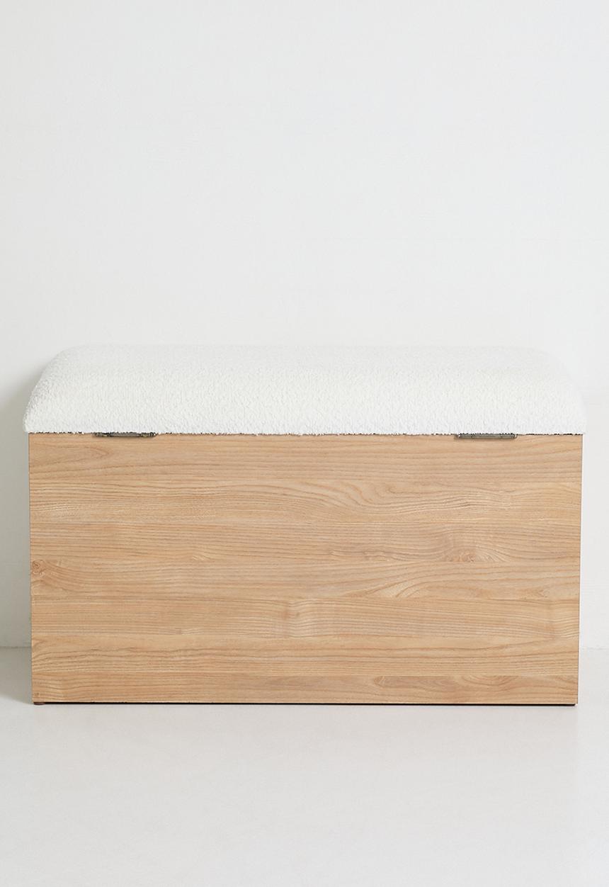 Sixth Floor - Cloud Curvy Storage Ottoman - Natural