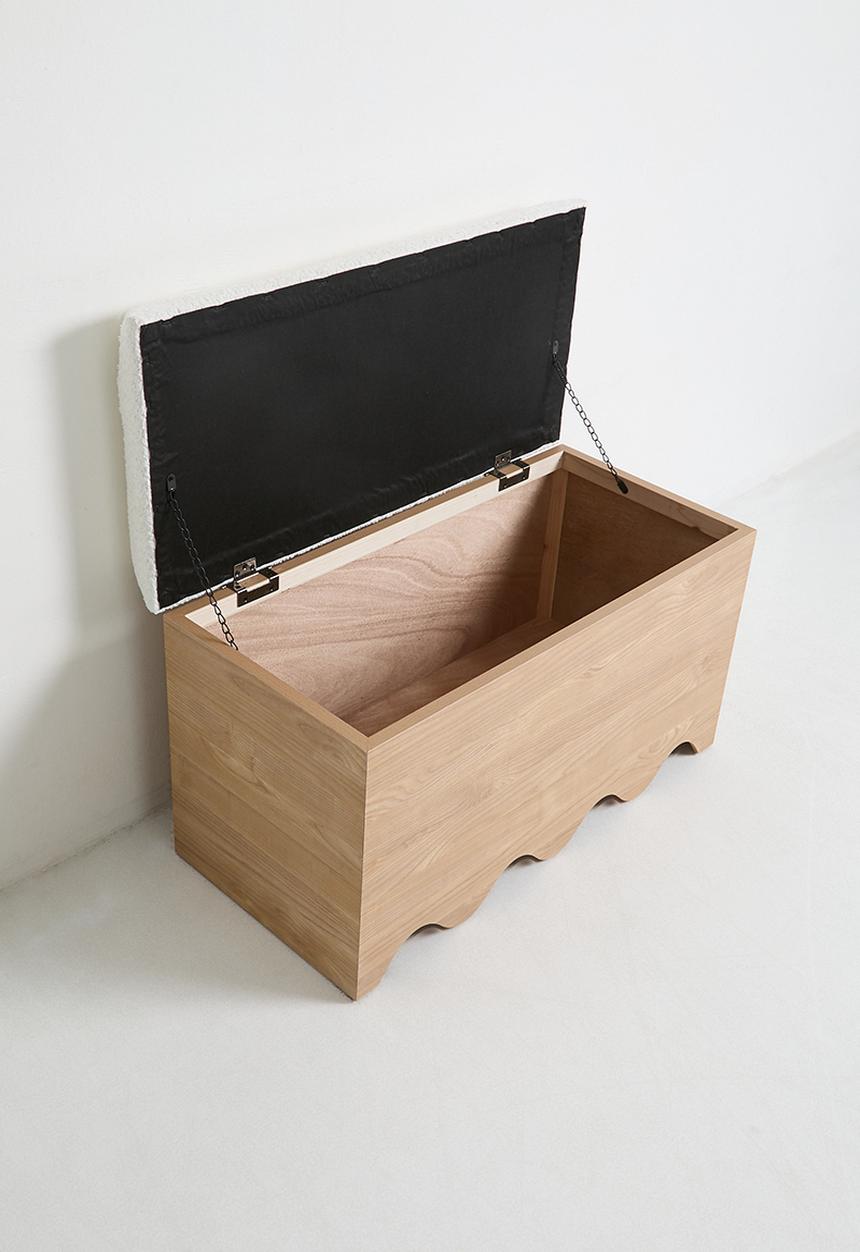 Sixth Floor - Cloud Curvy Storage Ottoman - Natural