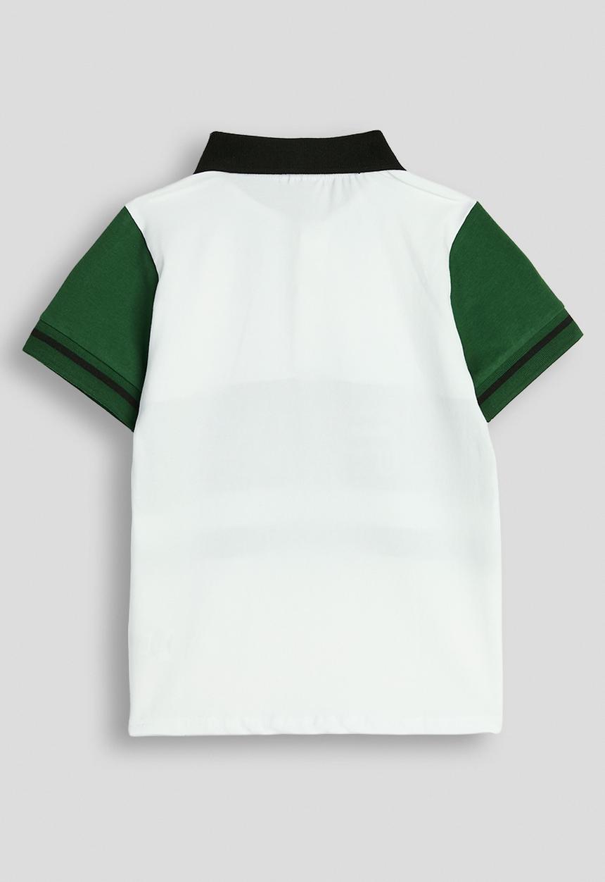 FILA - Greyson Golf Shirt - White/Black/ Evergreen
