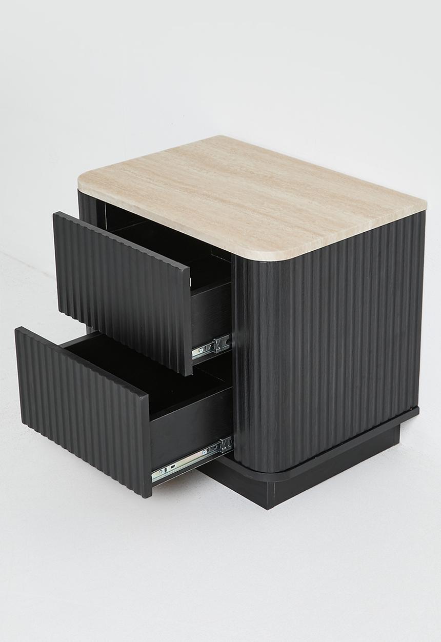 Sixth Floor - Maru Bedside Table - Black