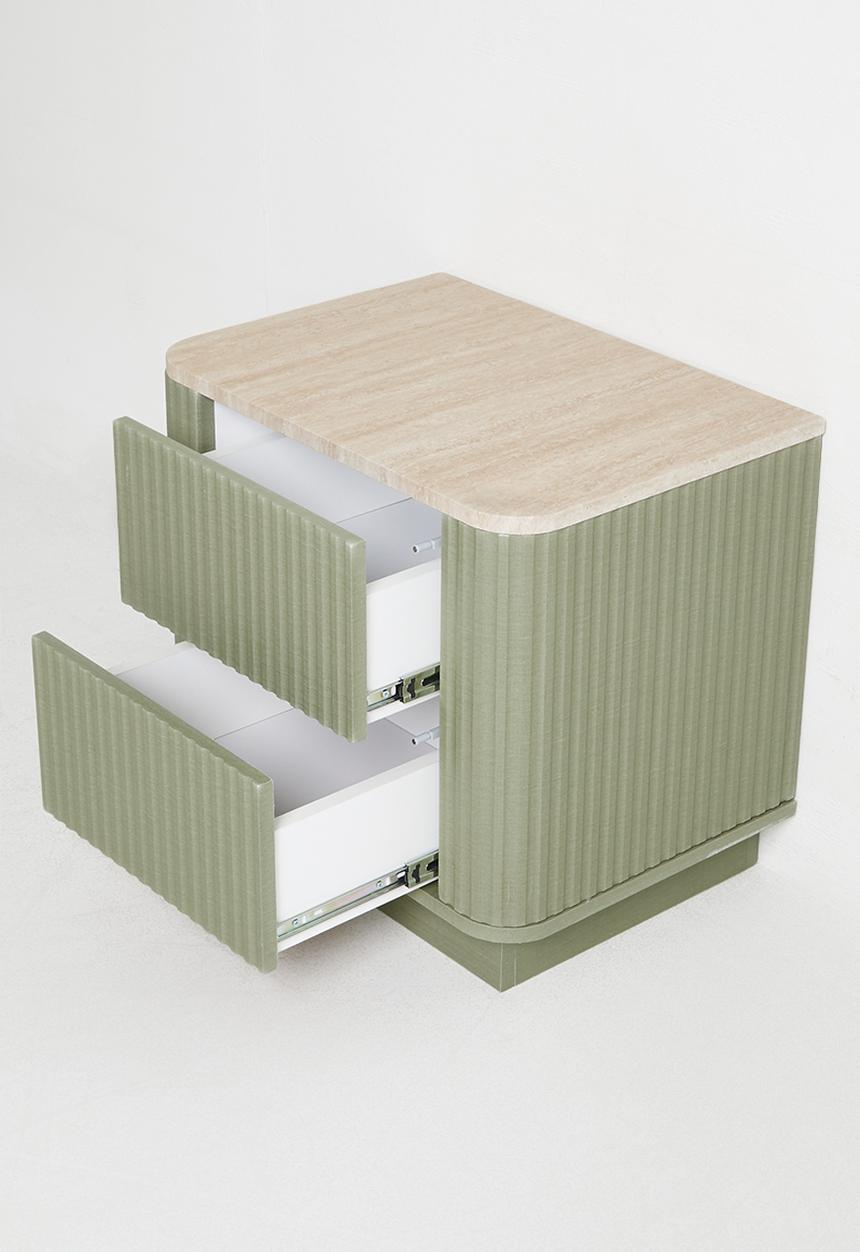 Sixth Floor - Maru Bedside Table - Olive