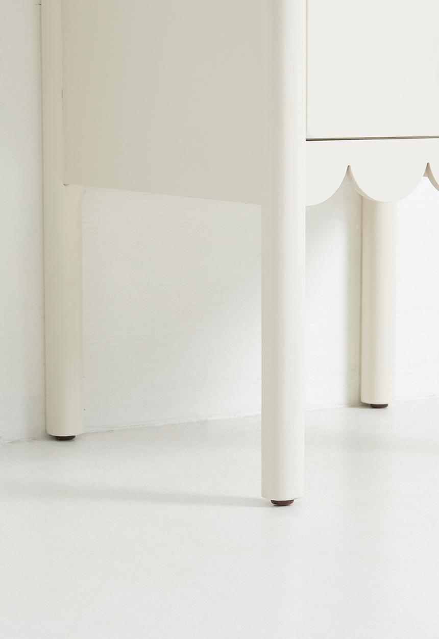 Sixth Floor - Fairytale Frill Bedisde Table - Milk