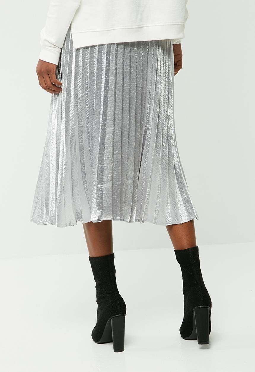 Vero Moda - Silver pleated skirt