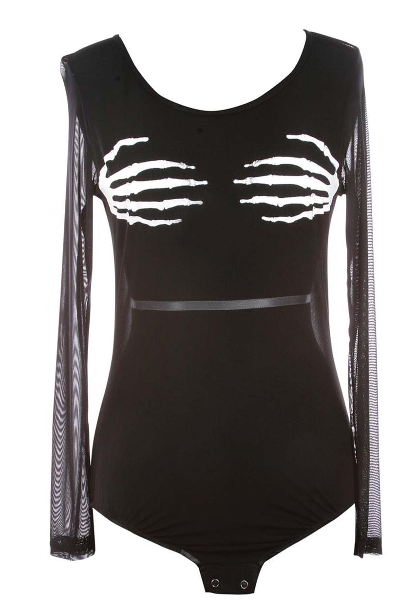 Pretty in Punk - Feel Me Up Bodysuit – Black