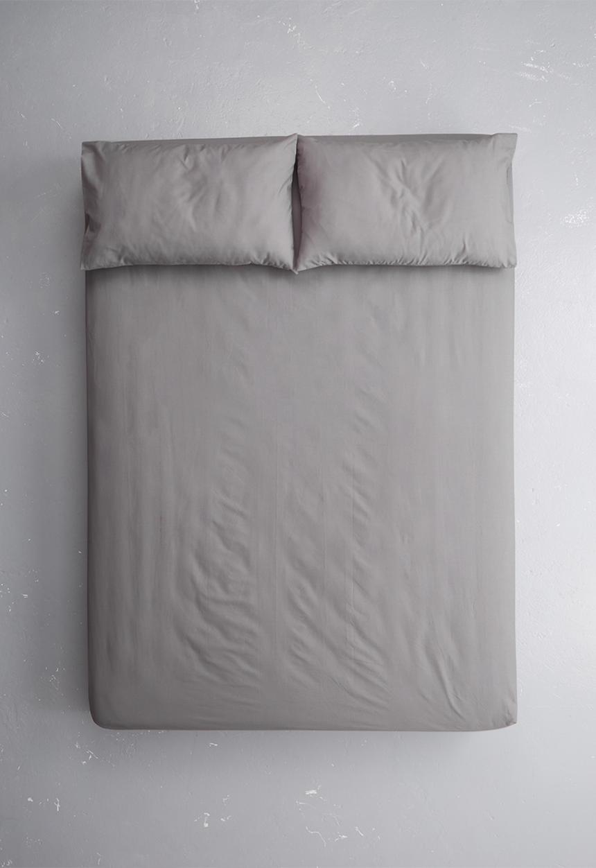 Sixth Floor - Polycotton fitted sheet - grey