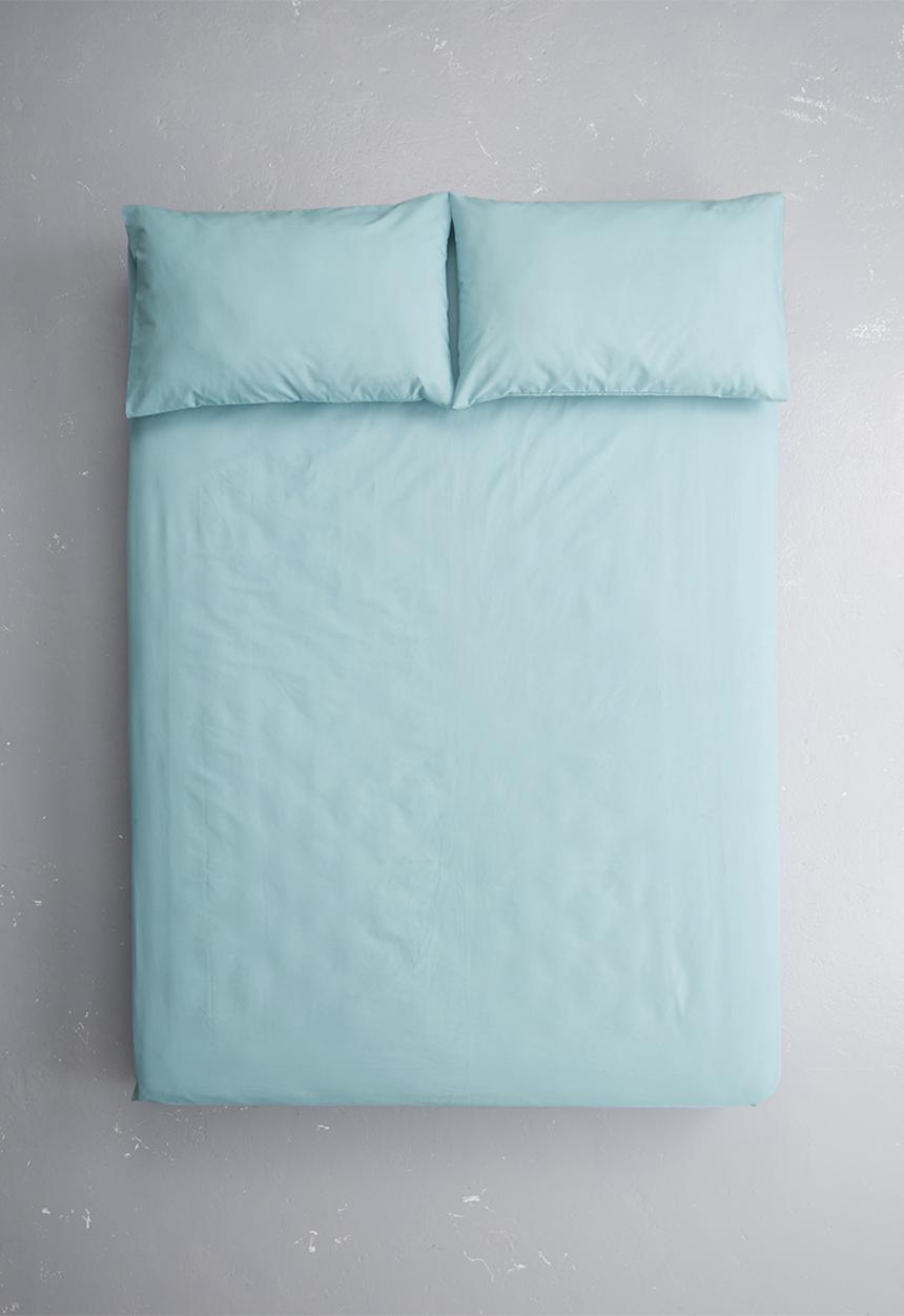 Sixth Floor - Polycotton fitted sheet - duck egg
