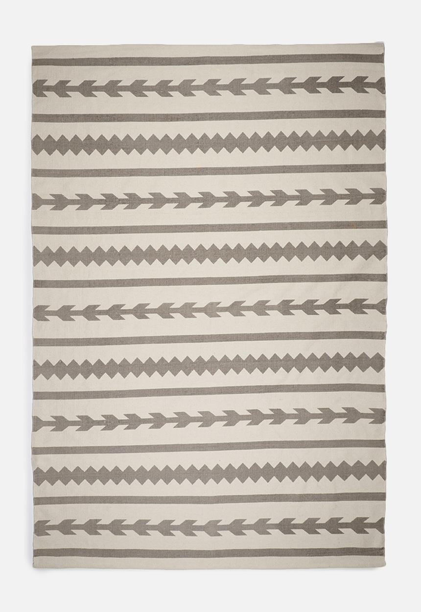 Sixth Floor - Kanza printed rug - grey