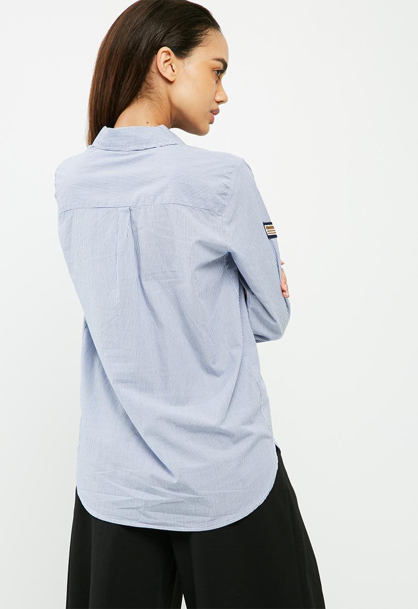 Jacqueline de Yong - Isaak patch striped shirt
