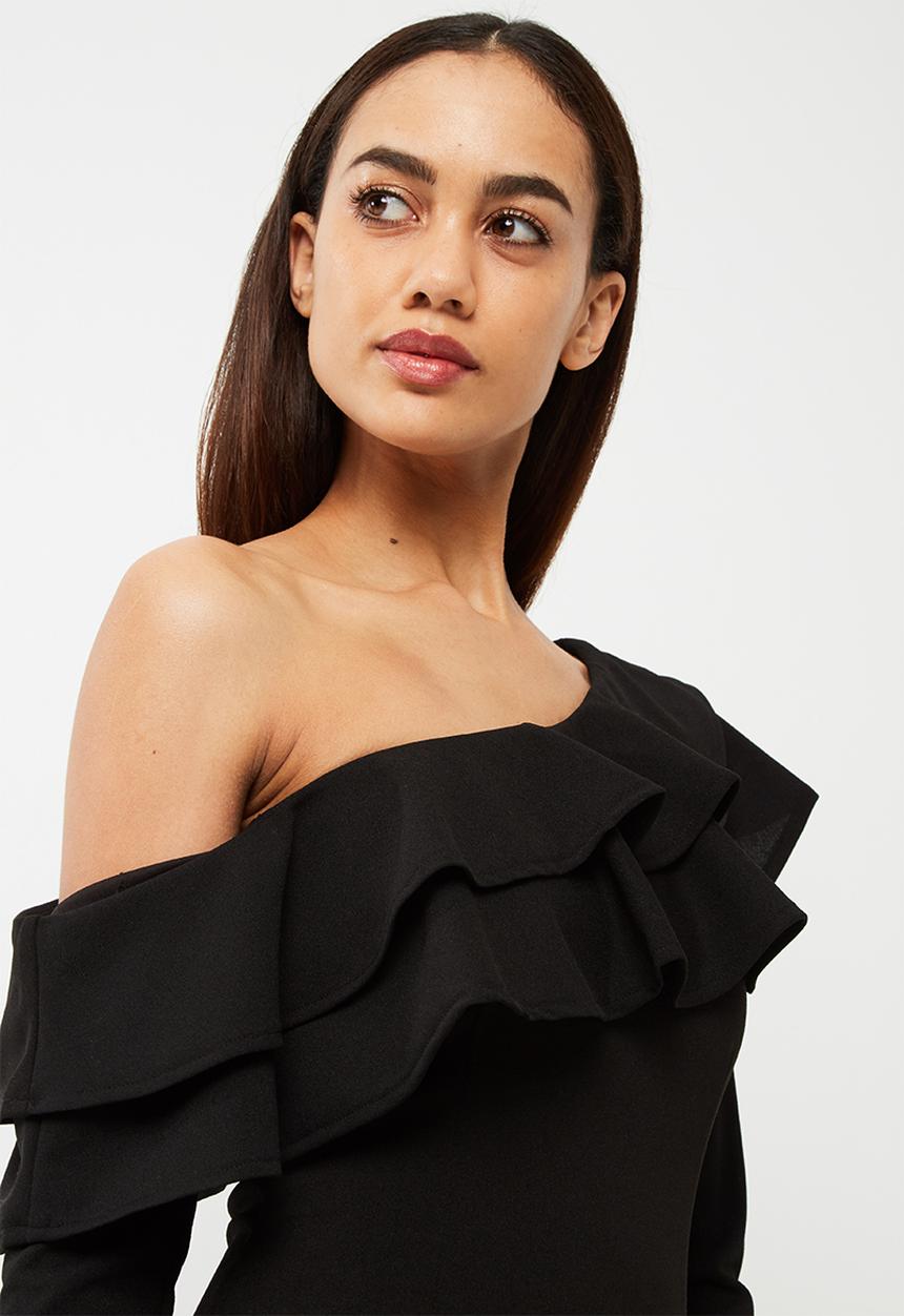 Missguided - Frill off the shoulder bodycon dress