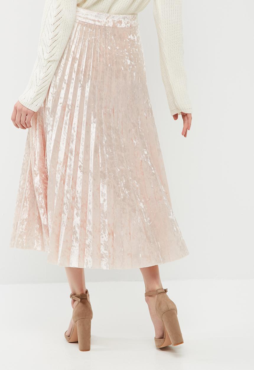 dailyfriday - Velvet pleated midi skirt