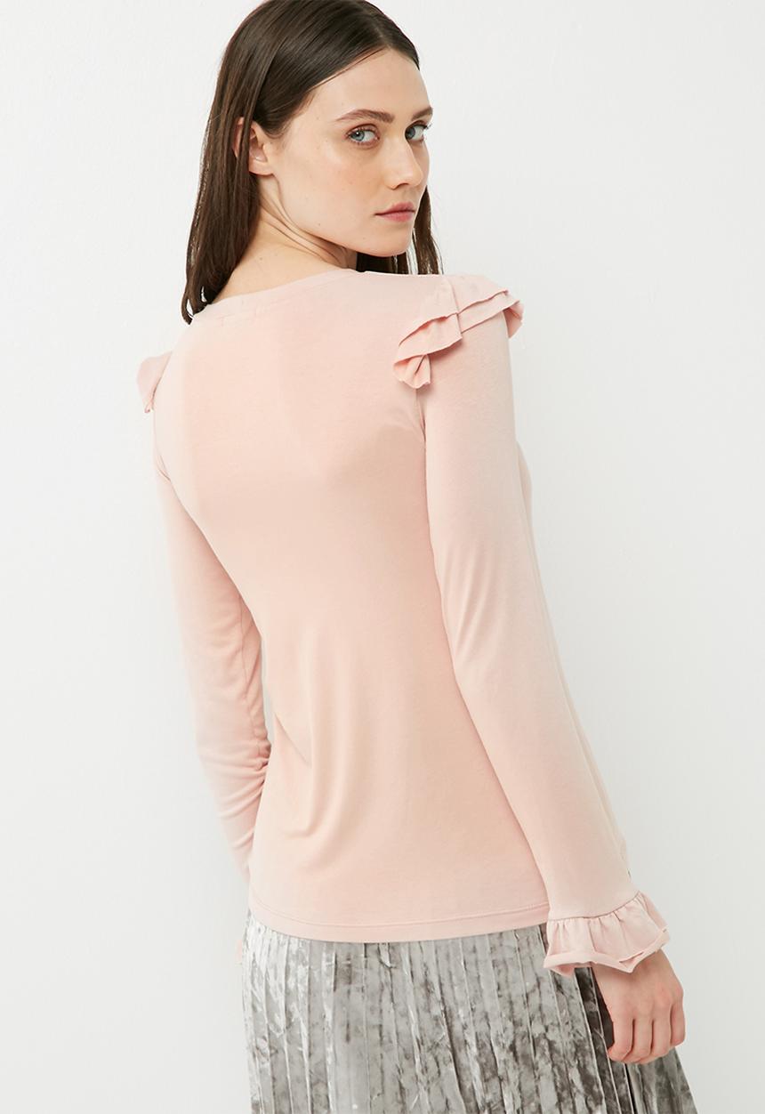dailyfriday - Ruffle detail long sleeve tee