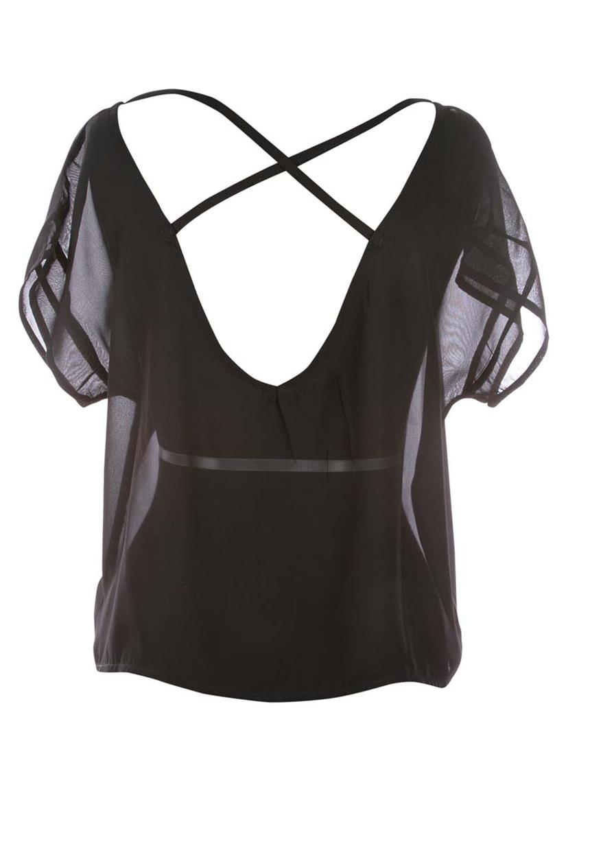 Pretty in Punk - Caged Cropped Blouse – Black