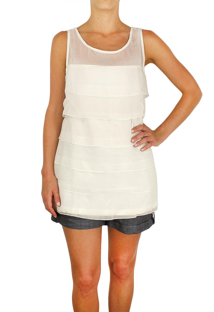 Ladies Get-Up Glam-Up - Tiered Top – White
