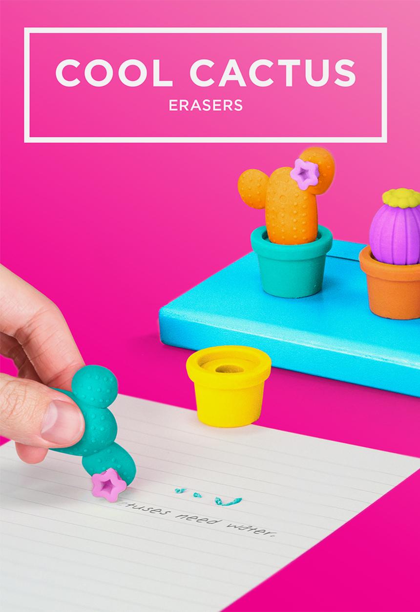 Mustard  - Cool cactus erasers