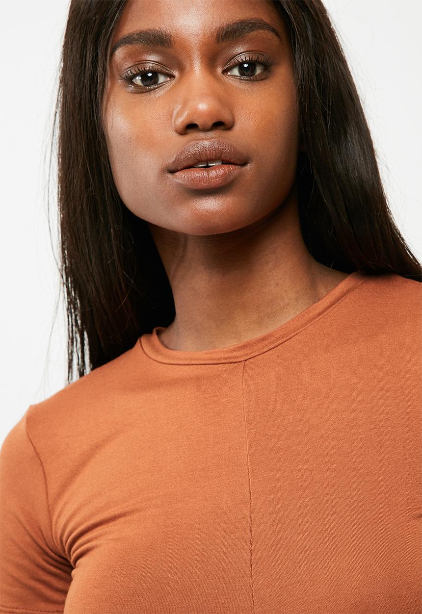 dailyfriday - Knotted front turtleneck top