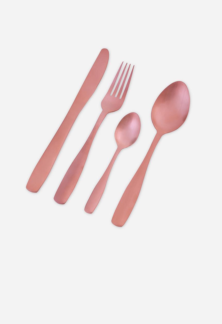 Nicolson Russell - Bella Casa rose gold matte 4 piece cutlery set