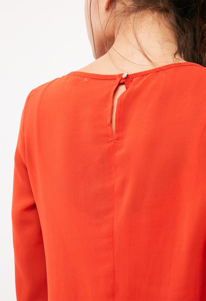 dailyfriday - Chiffon shift dress with viscose knit slip