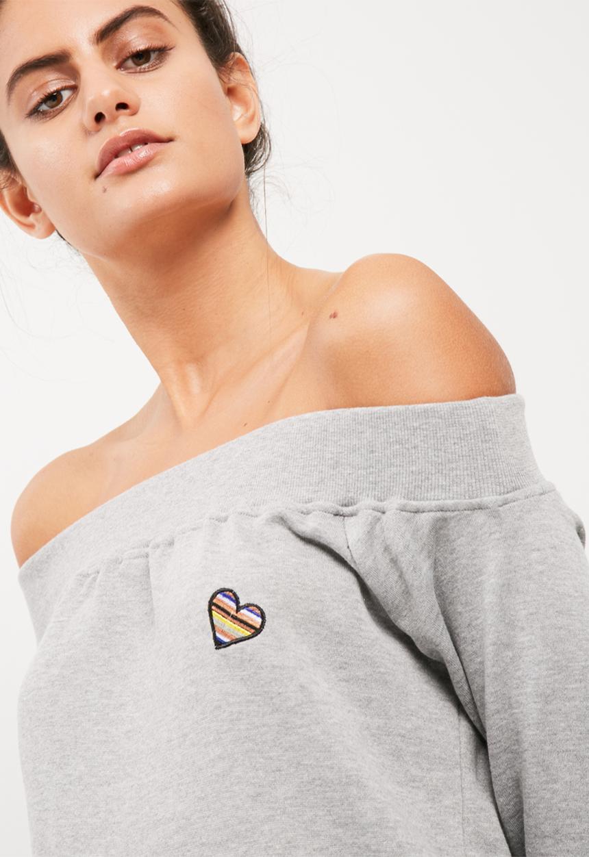 Noisy May - Christian patch off shoulder sweat