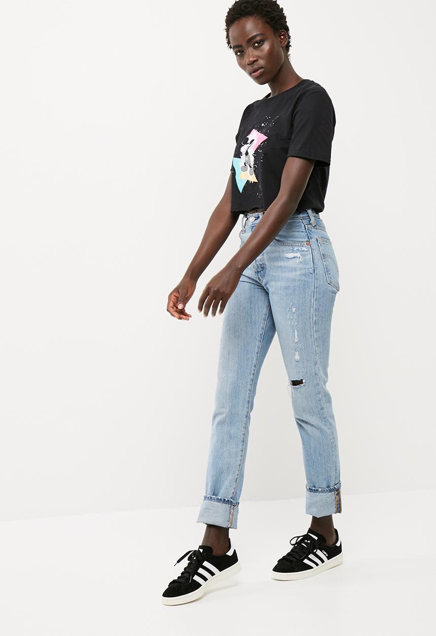 Missguided - Mickey dabbing graphic crop tee