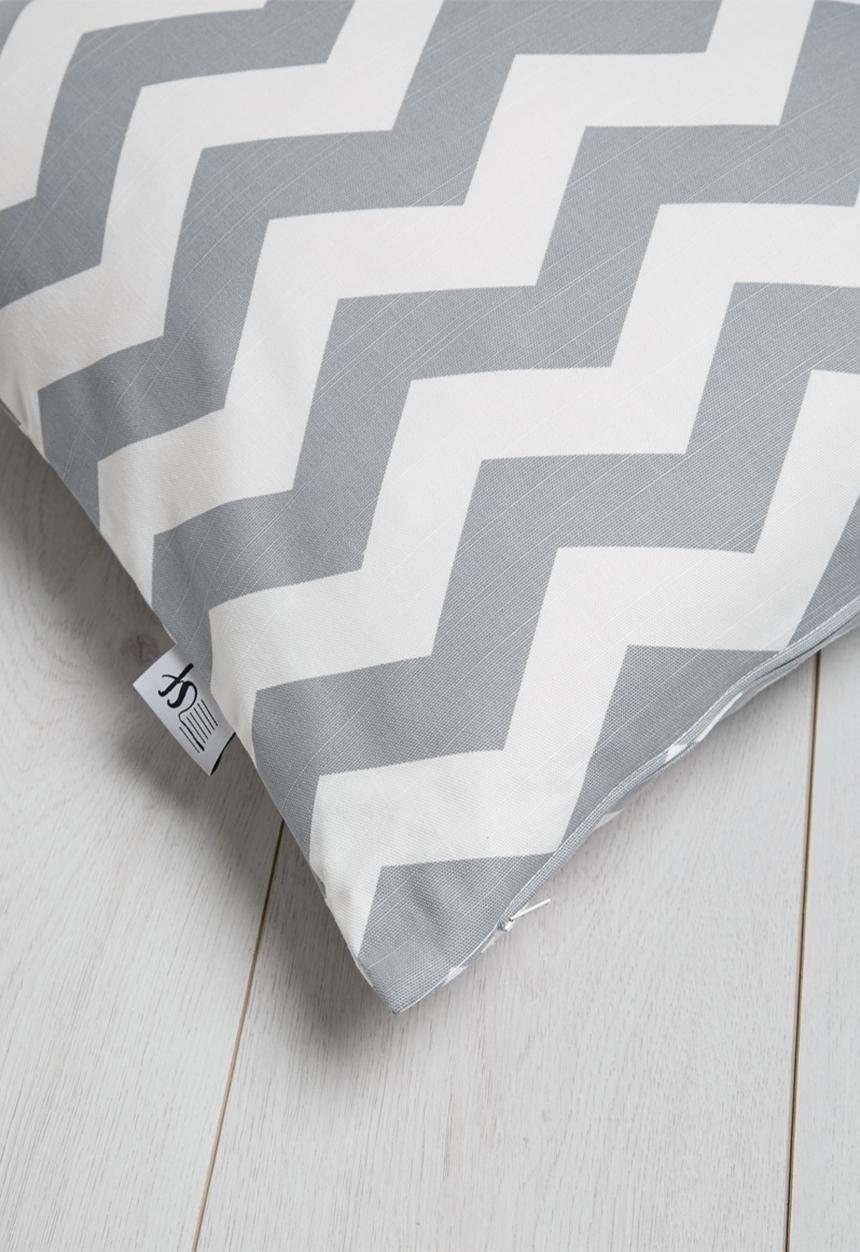 Sixth Floor - Chevron cushion cover - grey