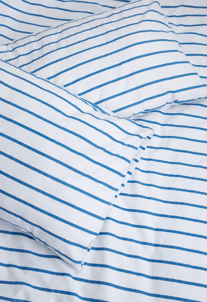 Sixth Floor - Azure stripe printed duvet set