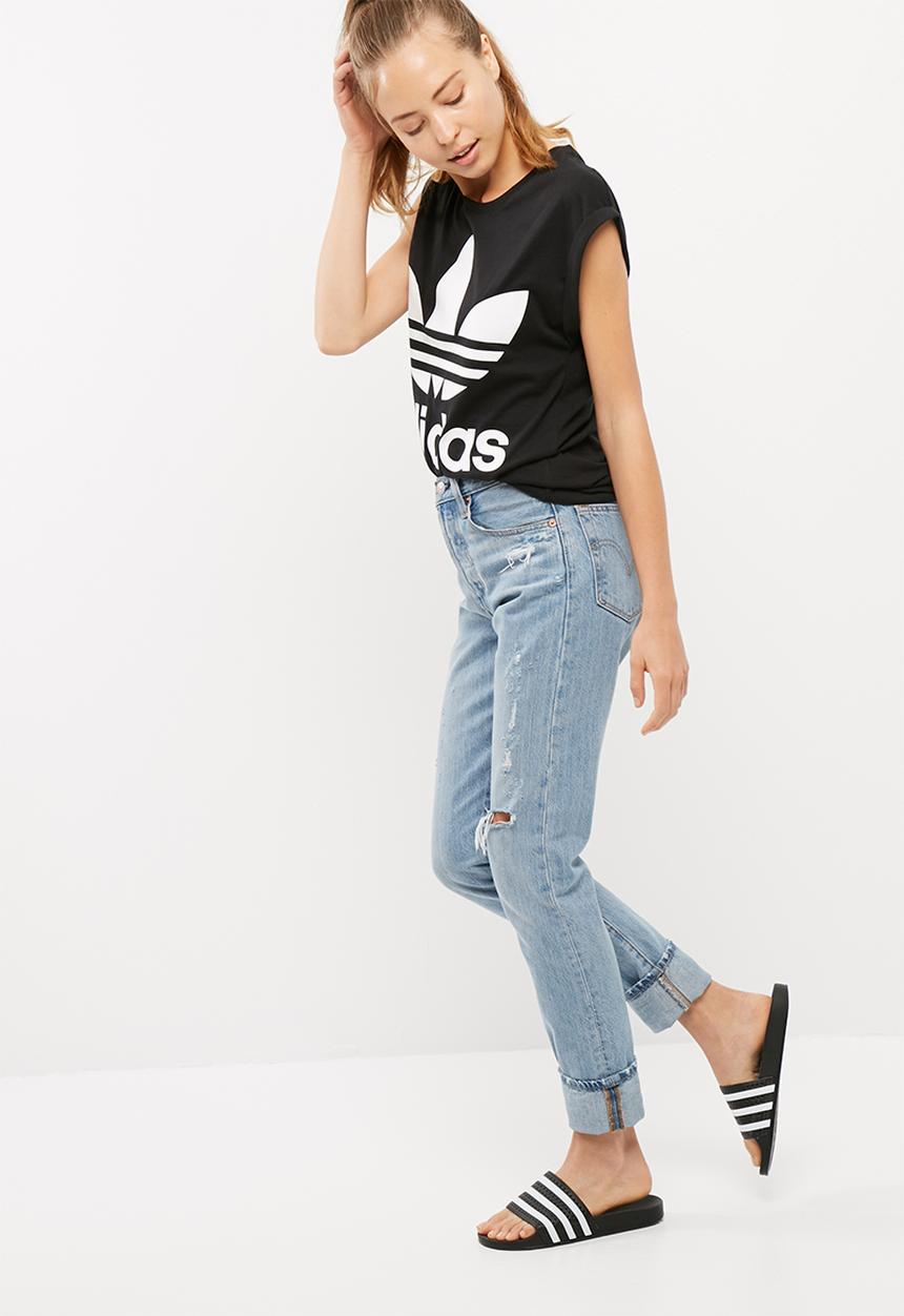 adidas Originals - Boyfriend trefoil roll up tee