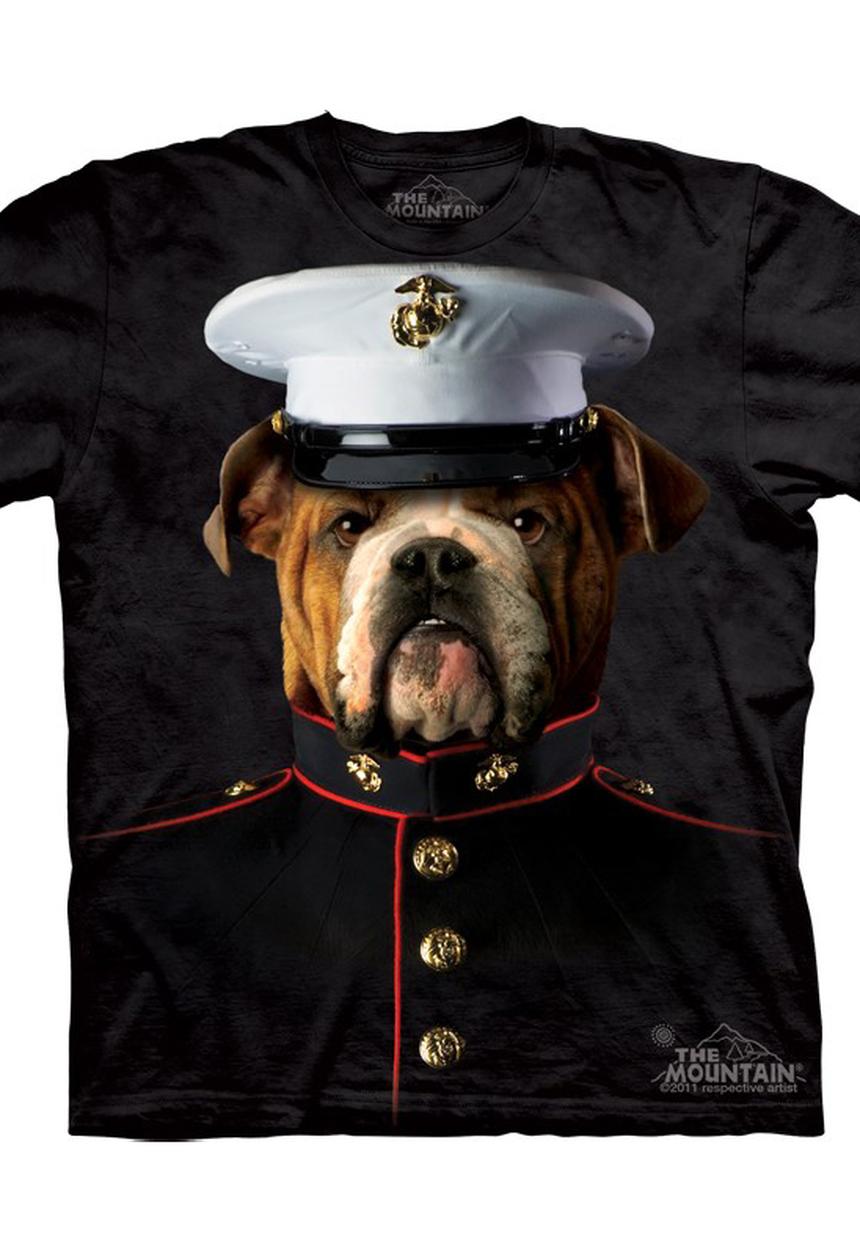 Manimal 3-D Tees - Bulldog Marine Tee – Black