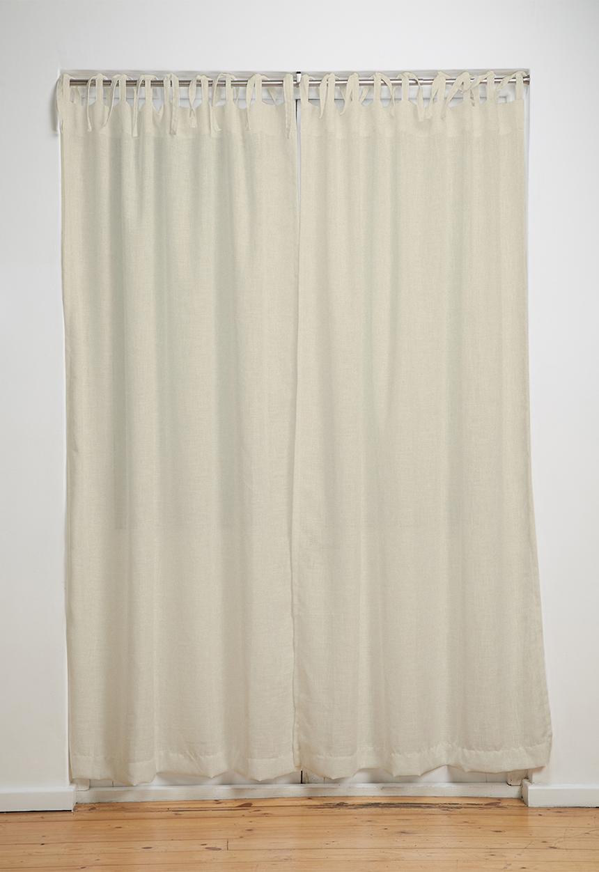 Sixth Floor - Tie top curtain - natural