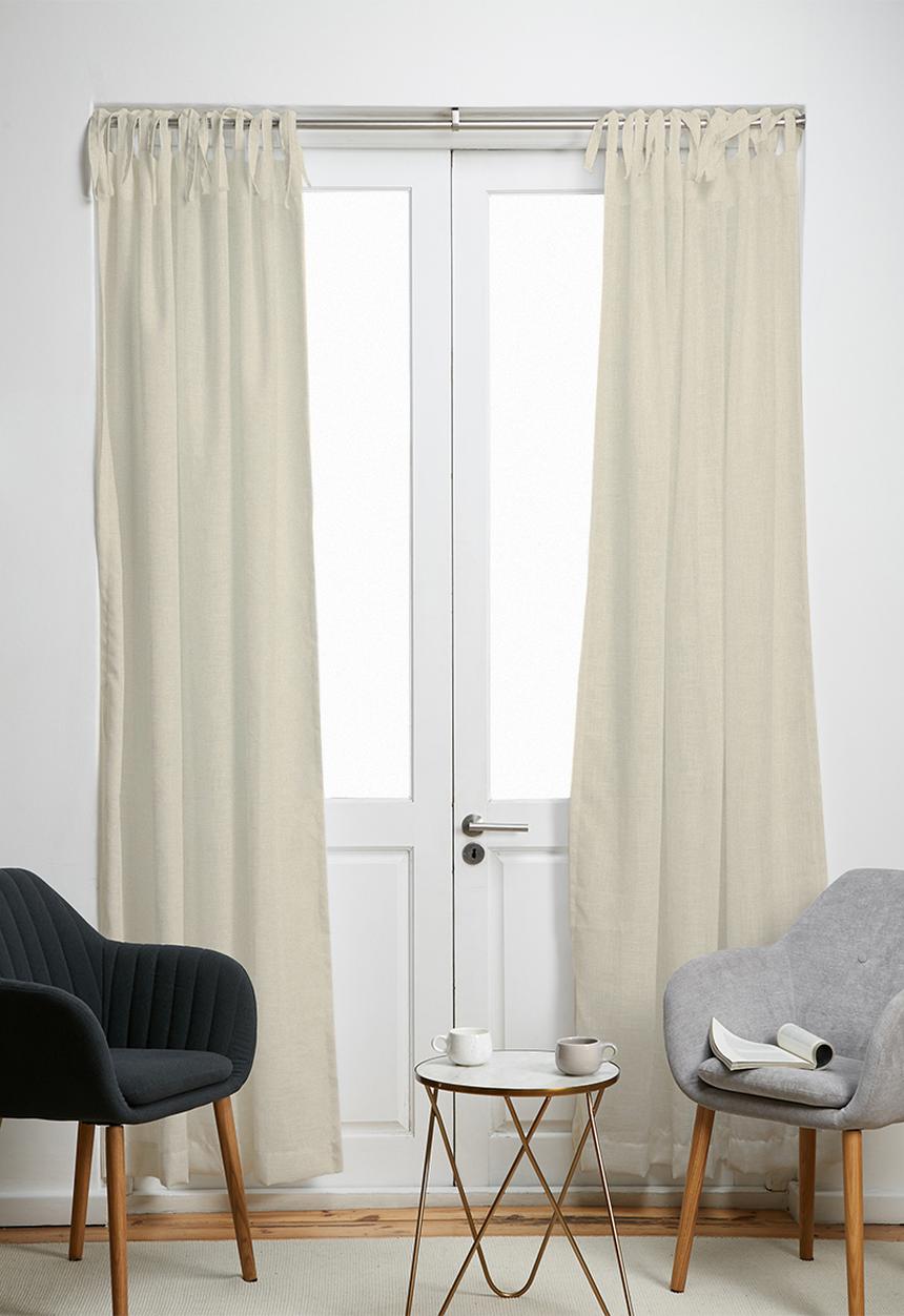 Sixth Floor - Tie top curtain - natural