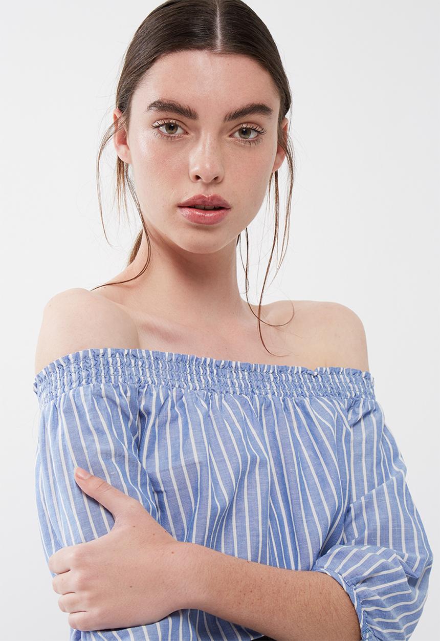 ONLY - Iris off shoulder stripe top