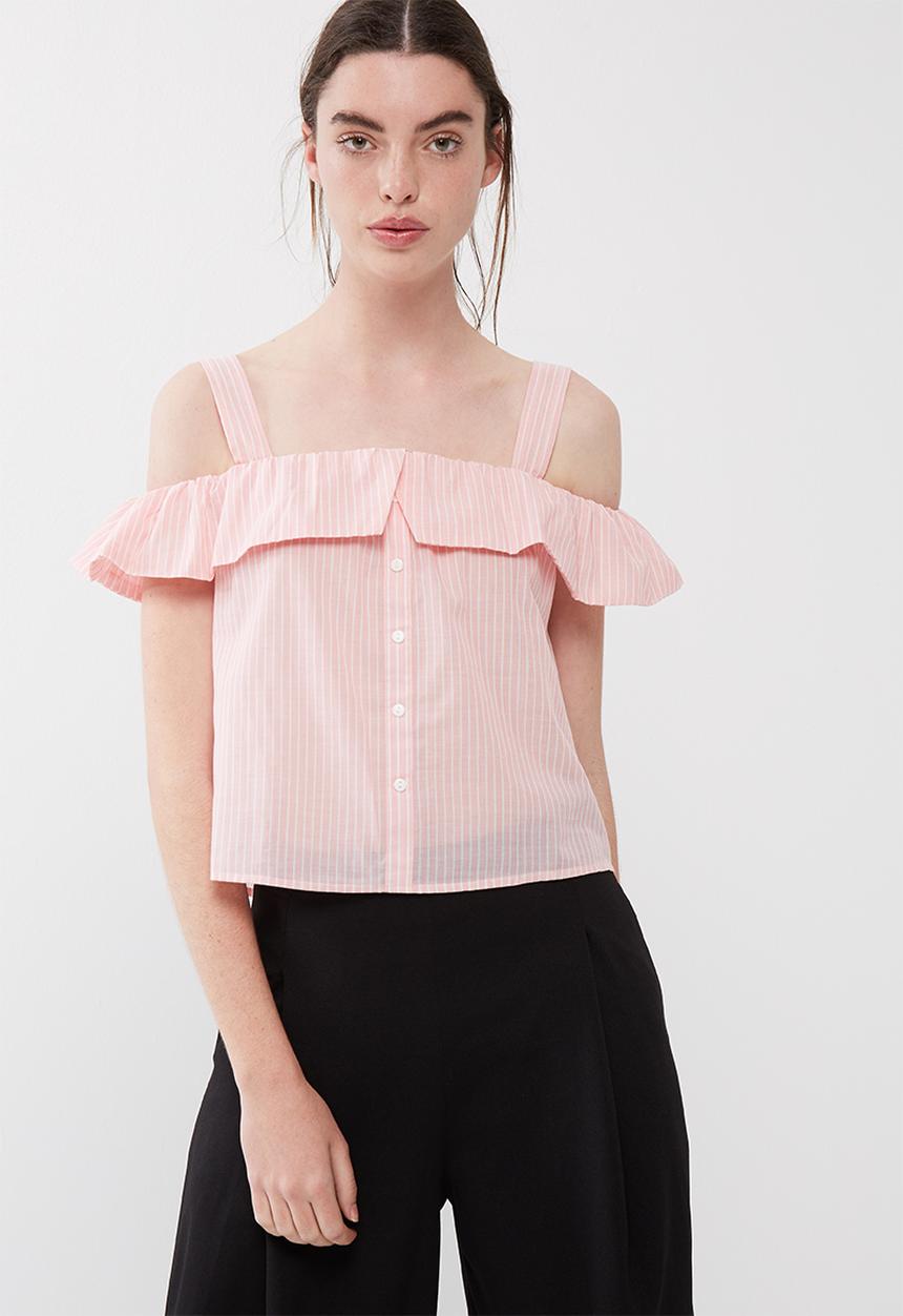 ONLY - Cooks cropped cold shoulder top