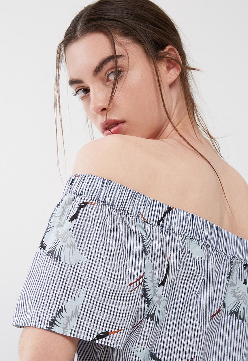ONLY - Beatrice crane off shoulder top