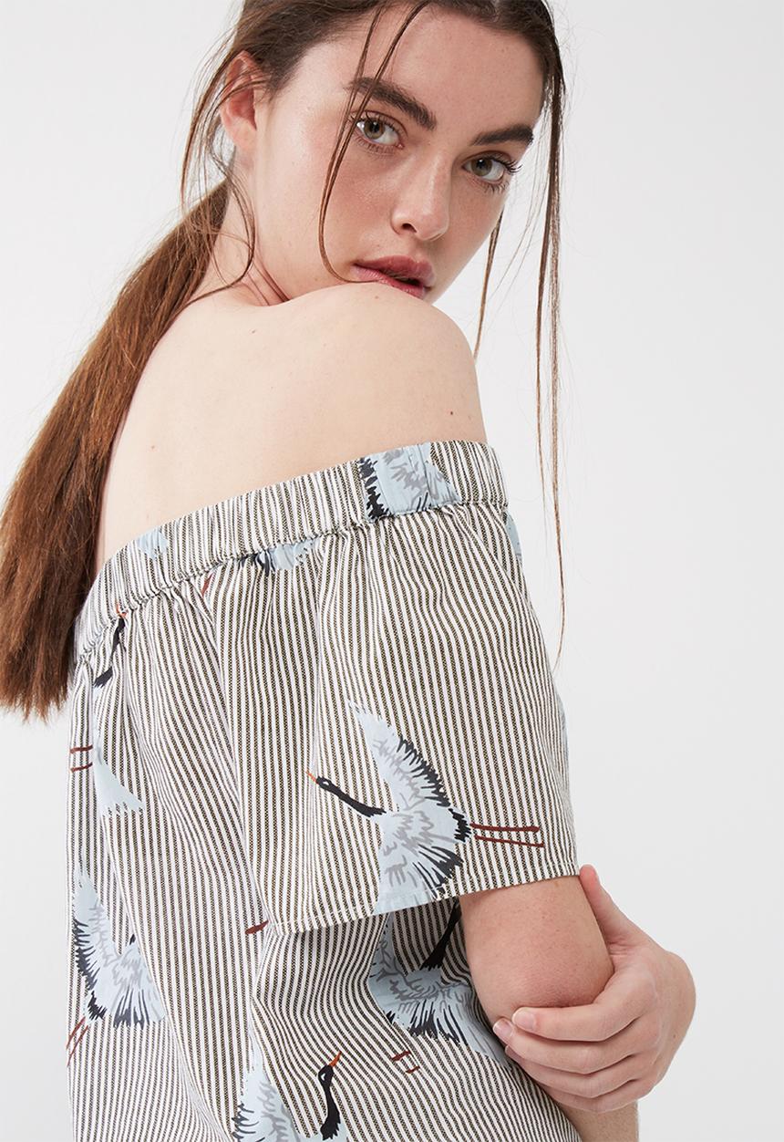 ONLY - Beatrice crane off shoulder top